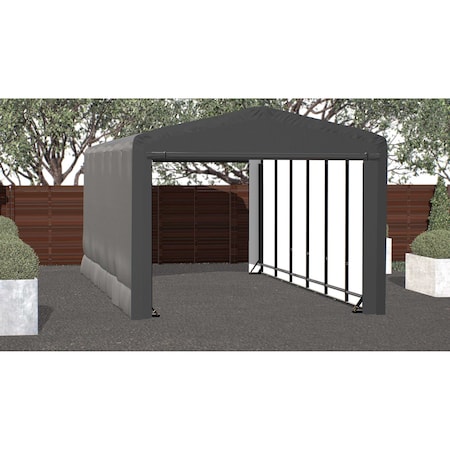 Shelterlogic ShelterTube Wind and Snow-Load Rated Garage, 12x27x10 Gray SQAACC0103C01202710